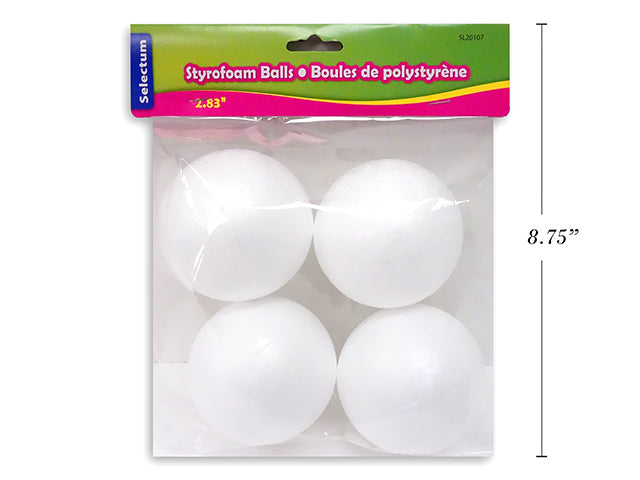 Styrofoam Balls Medium 4 Pack