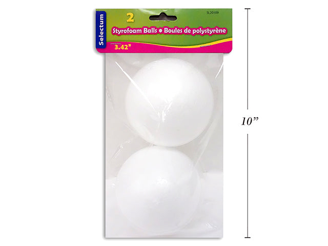 Styrofoam Balls Large 2 Pack