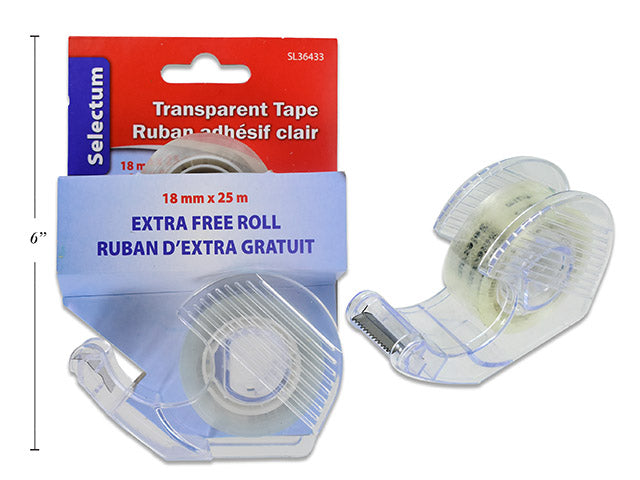 Transparent Tape With Extra Refill Roll