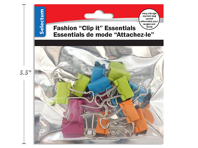 Brite Fashion Foldback Clips 15 Pack