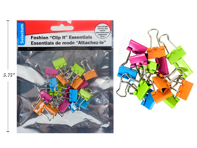 Brite Fashion Foldback Clips 18 Pack