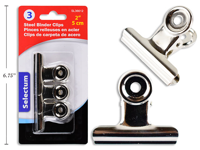 Steel Binder Clip 3 Pack