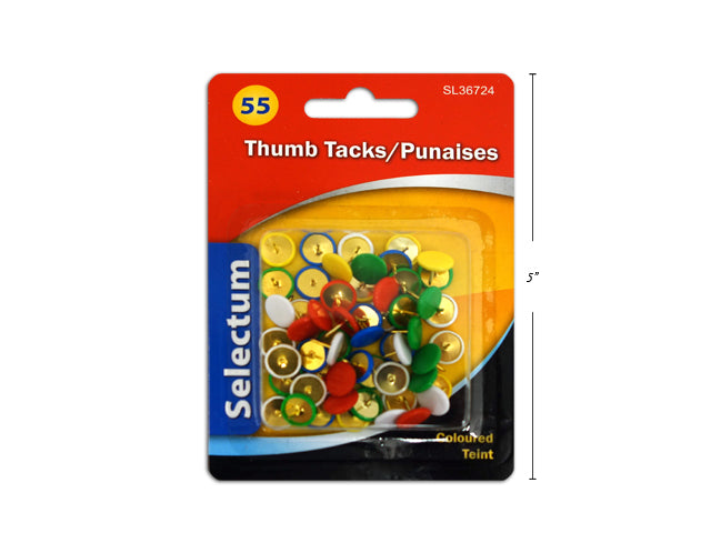 Colored Thumbtacks 55 Pack