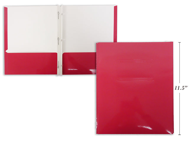 3 Prong Glossy Laminated Folder Red