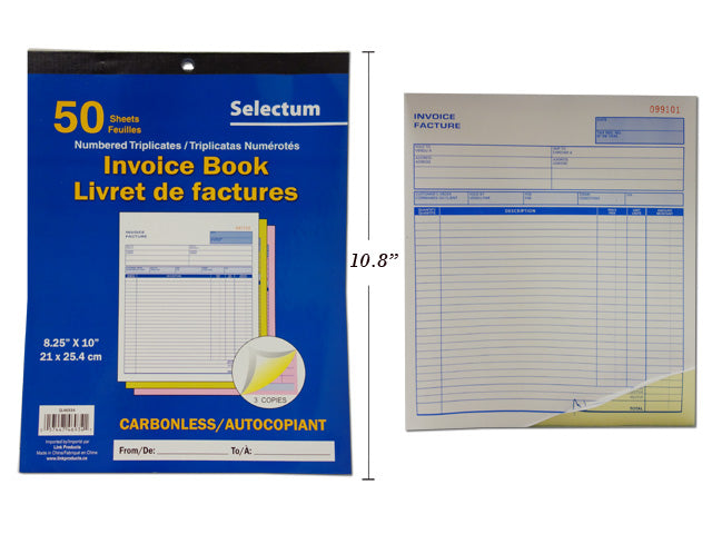 Tri Carbonless Invoice Book