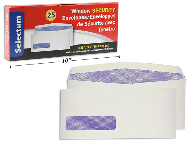 Window Security Envelopes 25 Pack