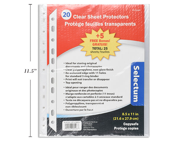 Page Protectors 20 Pack