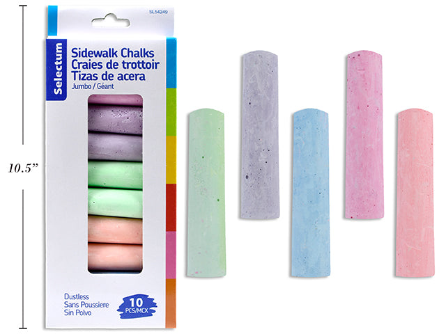 10 PCS JUMBO SIDEWALK CHALKS