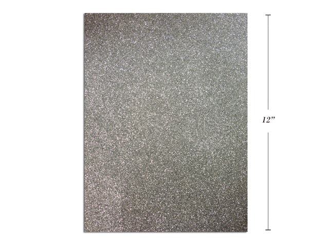 Silver Adhesive Glitter Foam Sheet