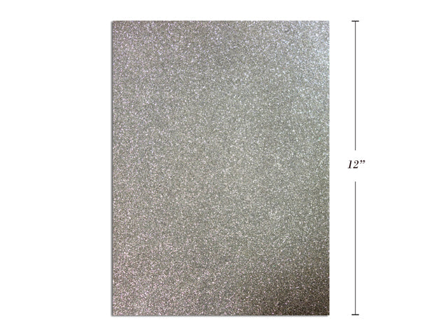 Silver Adhesive Glitter Foam Sheets