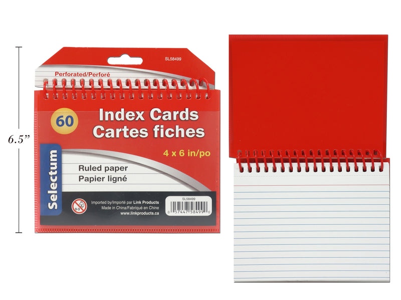 Coil Index Cards 60 Sheets