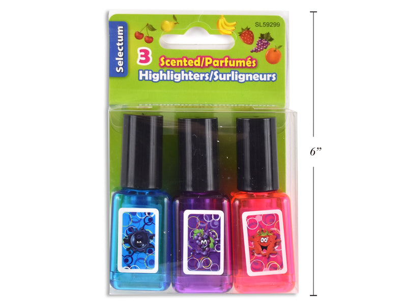 Scented Highlighters In Nail Polish Bottle