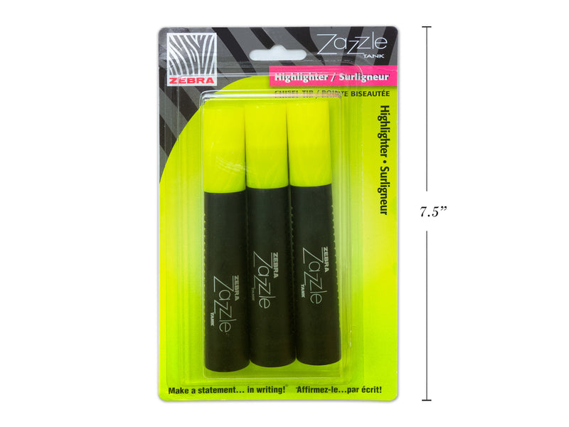 Zebra Brand Yellow Jumbo Highlighters