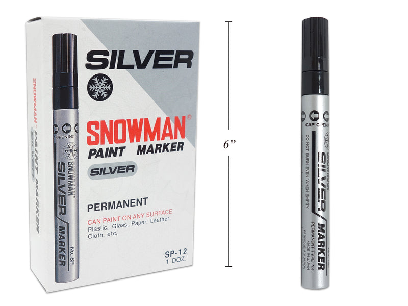 Snowman Brand Bullet Point Silver Marker