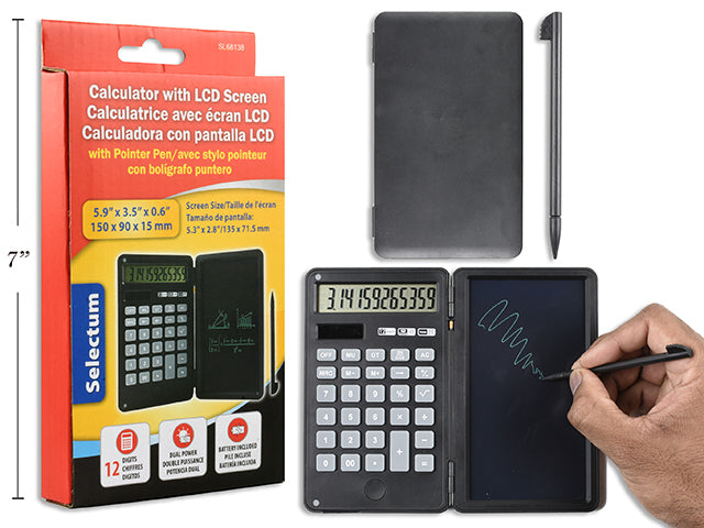 Calculator With Screen And Pointer Pen