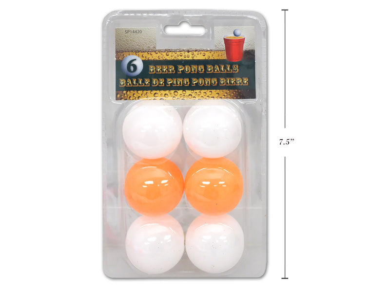 6Pk St.Patricks Day Beer Pong Drinking Game Balls Clam Shell