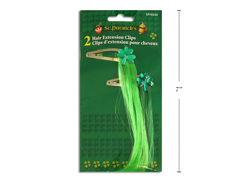 St Patricks Day Shamrock Jewel Hair Extension Clip