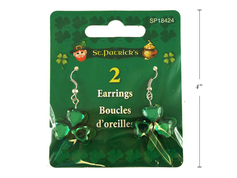 St Patricks Shamrock Jewel Earrings