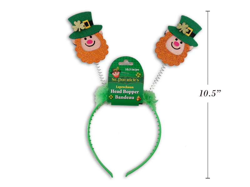 10.5In Leprechaun Face Headbopper W-Fur. H-C.