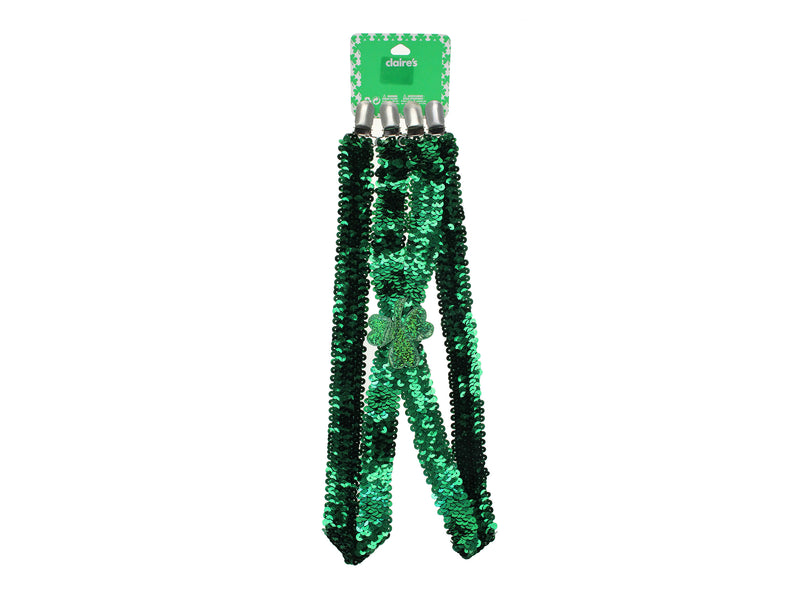 St Patricks Day Sequin Suspenders 2.5 Cm