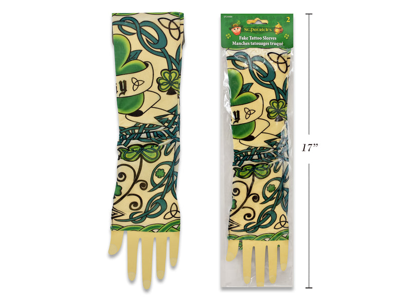 St Patricks Day Fake Tattoo Sleeves 2 Pack