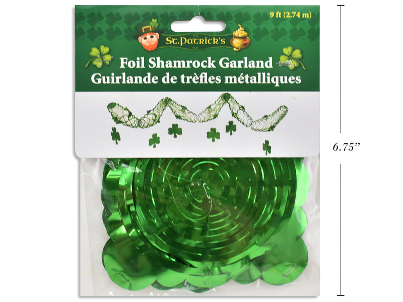 St Patrick Holographic Shamrock Garland