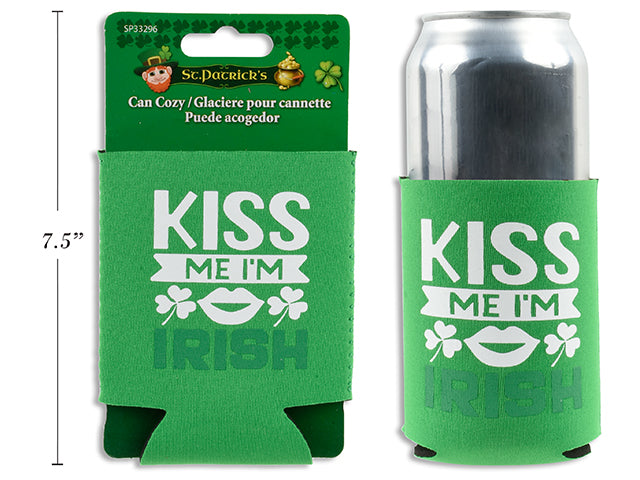 St Patricks Day Printed Can Cozy