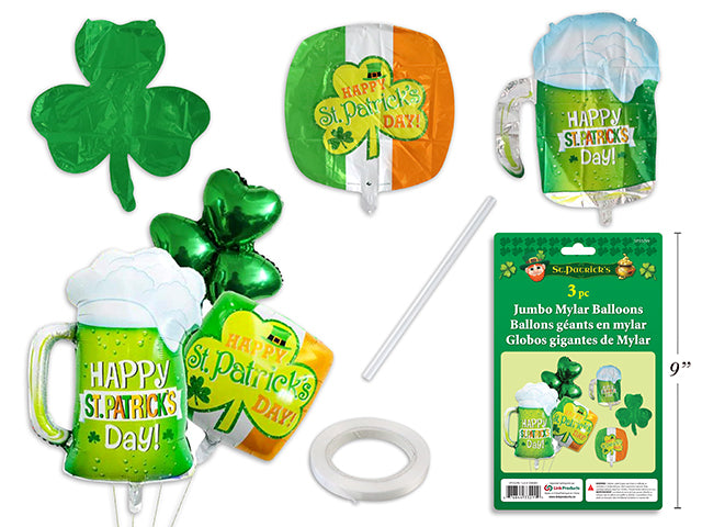 St Patricks Day Jumbo Mylar Balloons