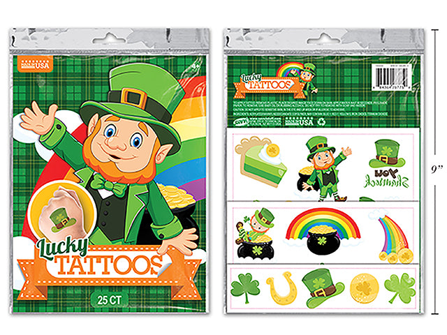 St Patricks Day Tattoo Assortment 25 Pack