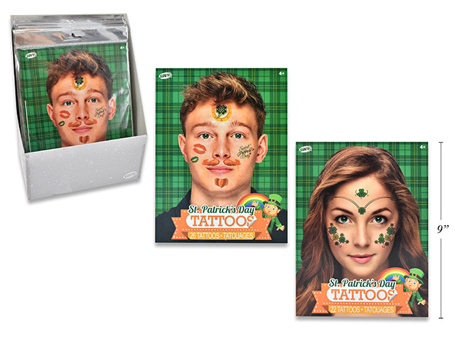 St Patricks Day Male And Female Face Tattoos