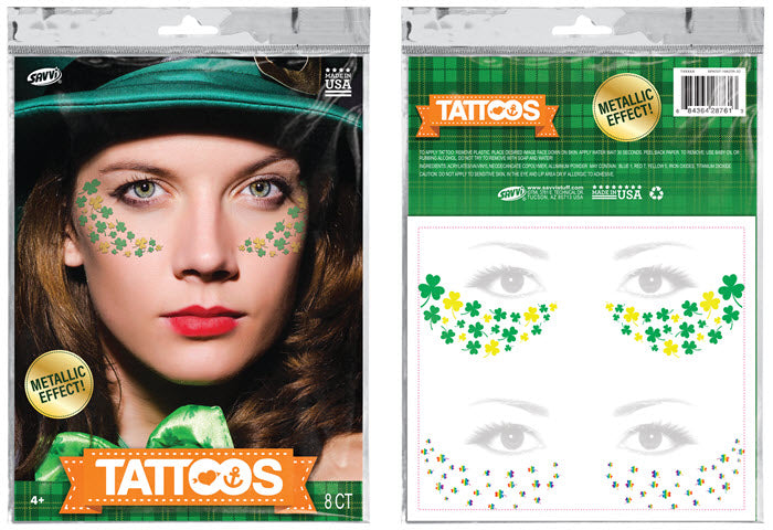 St Patricks Day Freckle Face Tattoos