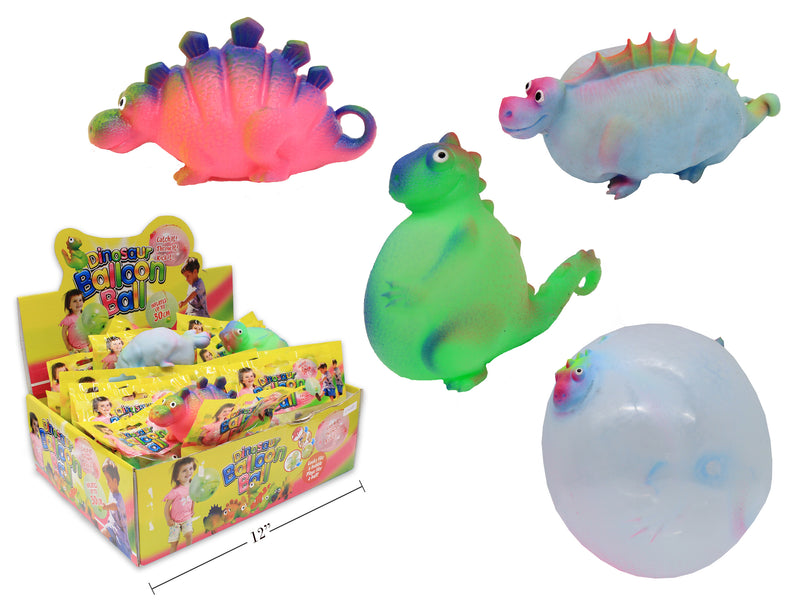 4.25In Dinosaur Bubble Balloon Ball. Printed Bag. 3 Asst.Colours.