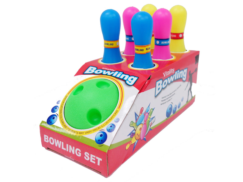 7Pcs Neon Bowling Set. Colour Window Box.