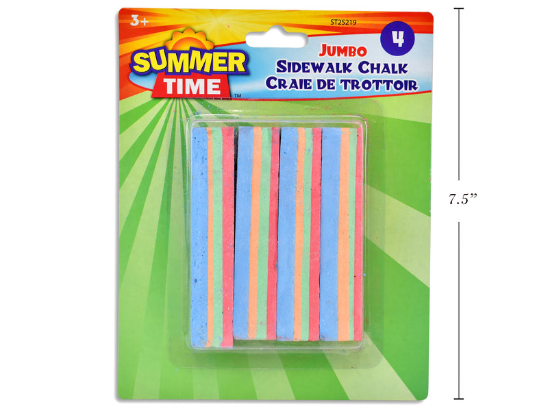 4Pk 4In Mult-Colour Rainbow Square Side Walk Chalk . B-C.