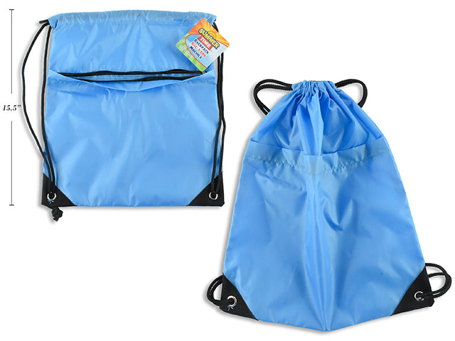 Drawstring Backpack With Front Pocket