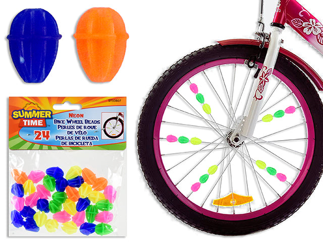 Neon Bike Wheel Spoke Plastic Clip Beads