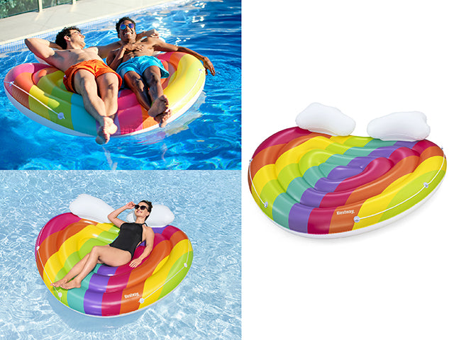 69In X 64In Rainbow Heart Pool Float W/2X