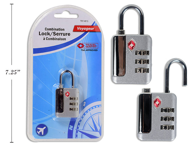 Tsa Security Lock Size:1X3X6Cm Silver Zinc Alloy