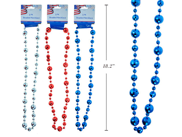 Uncle Sam Plastic Beaded Necklace