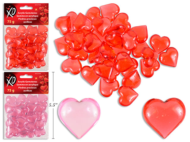 Acrylic Heart Shaped Gemstone Table Scatter