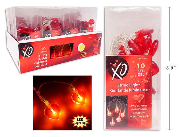 Led Heart String Light In Try Me Display 10 Pack