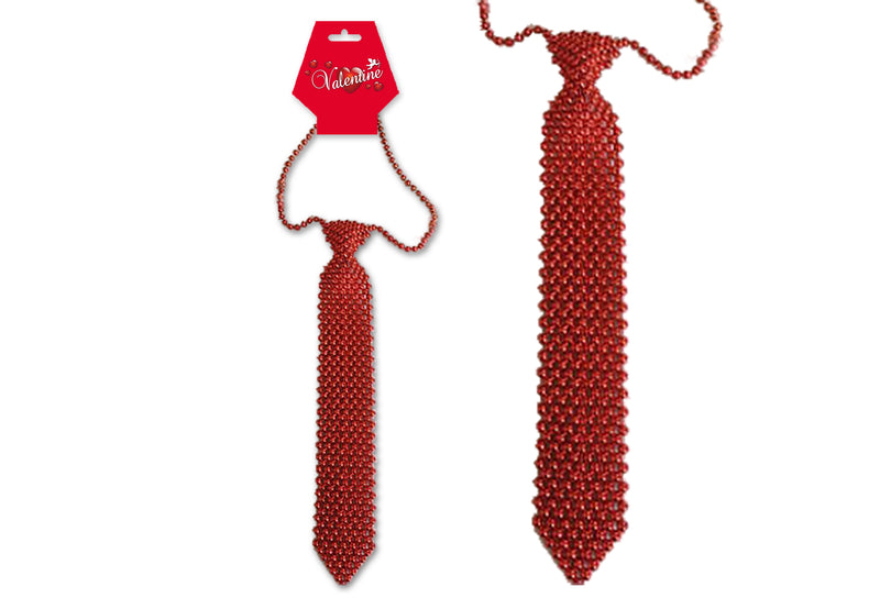 Valentines Beaded Necktie