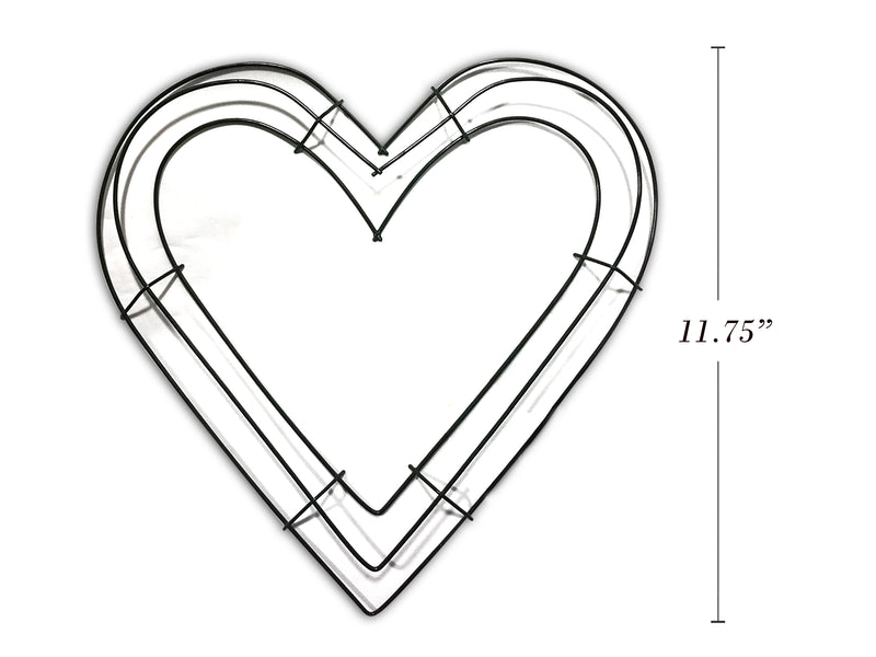 11.75In Create Your Own Heart Wire Wreath Frame. Hangtag.