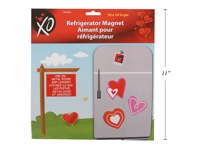 Valentines Refrigerator Magnet. Sheet Size: 10In X 10In. Polybag W-Insert.