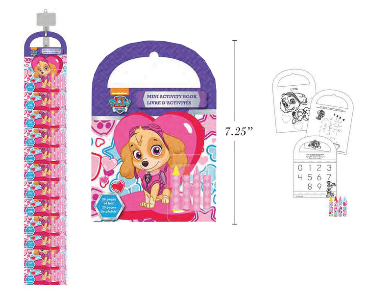 Vtine Licensed 20 Sht Activity Book W-4 Crayons - Paw Patrol. 2 Asst.: Boy-Girl. . 12-Clip Strip.