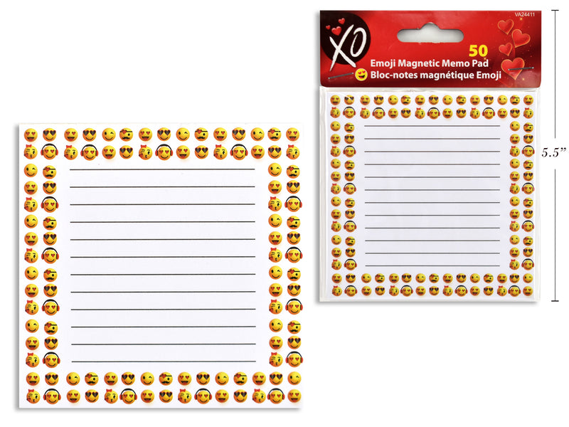 Valentine Emoji Magnetic Memo Pad