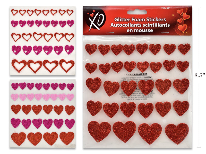 Valentines Glitter EVA Foam Stickers