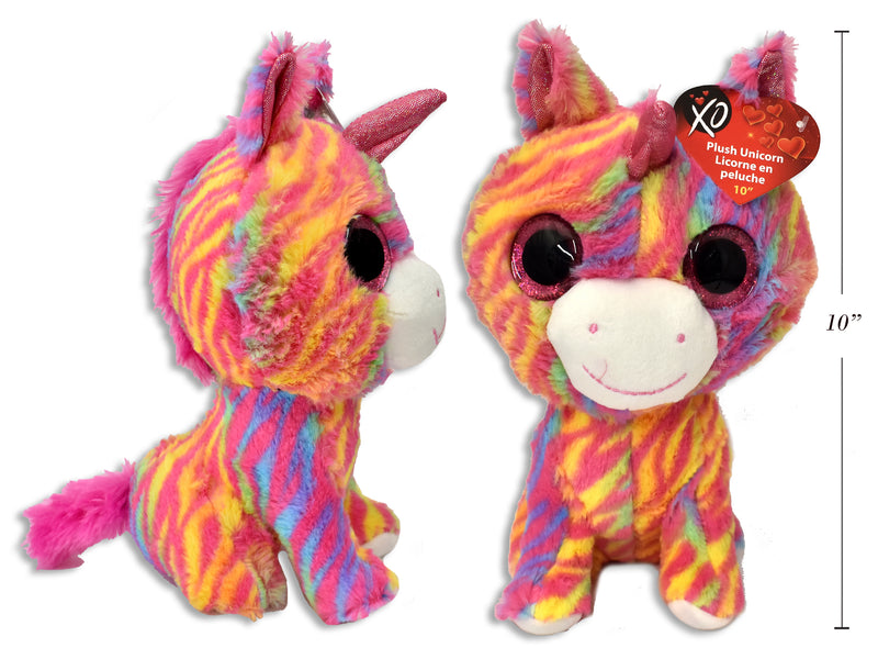 Valentines Plush Unicorn With Iridescent Horn