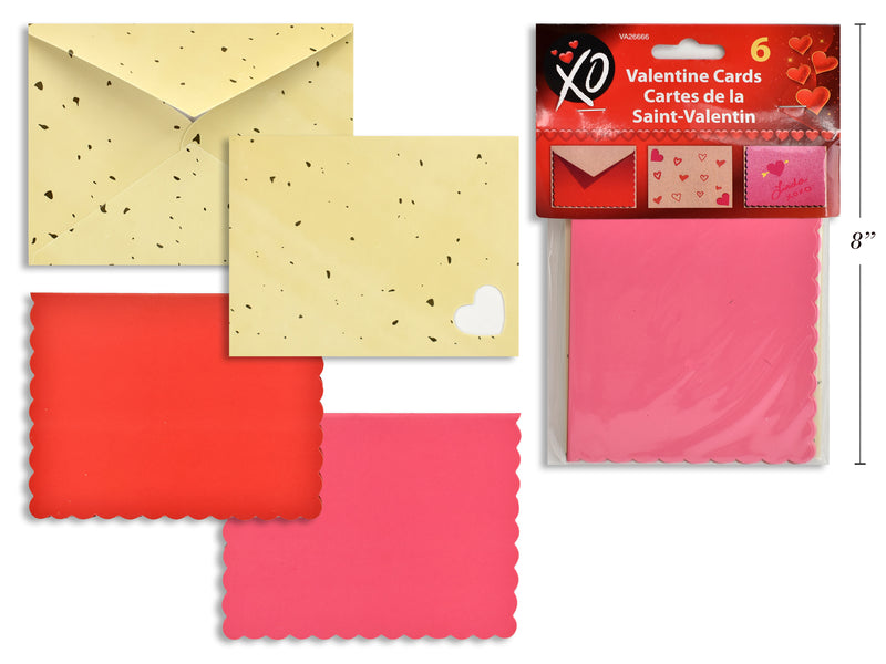 Valentine Craft Paper Cards 6 Pack