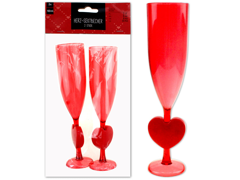 Valentine Heart Champagne Flute